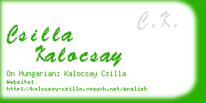 csilla kalocsay business card